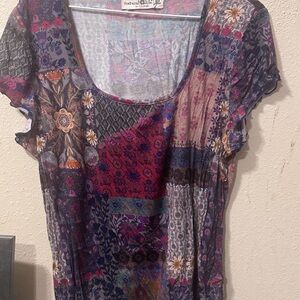 Natural Life Women's Colorful Patchwork Blouse